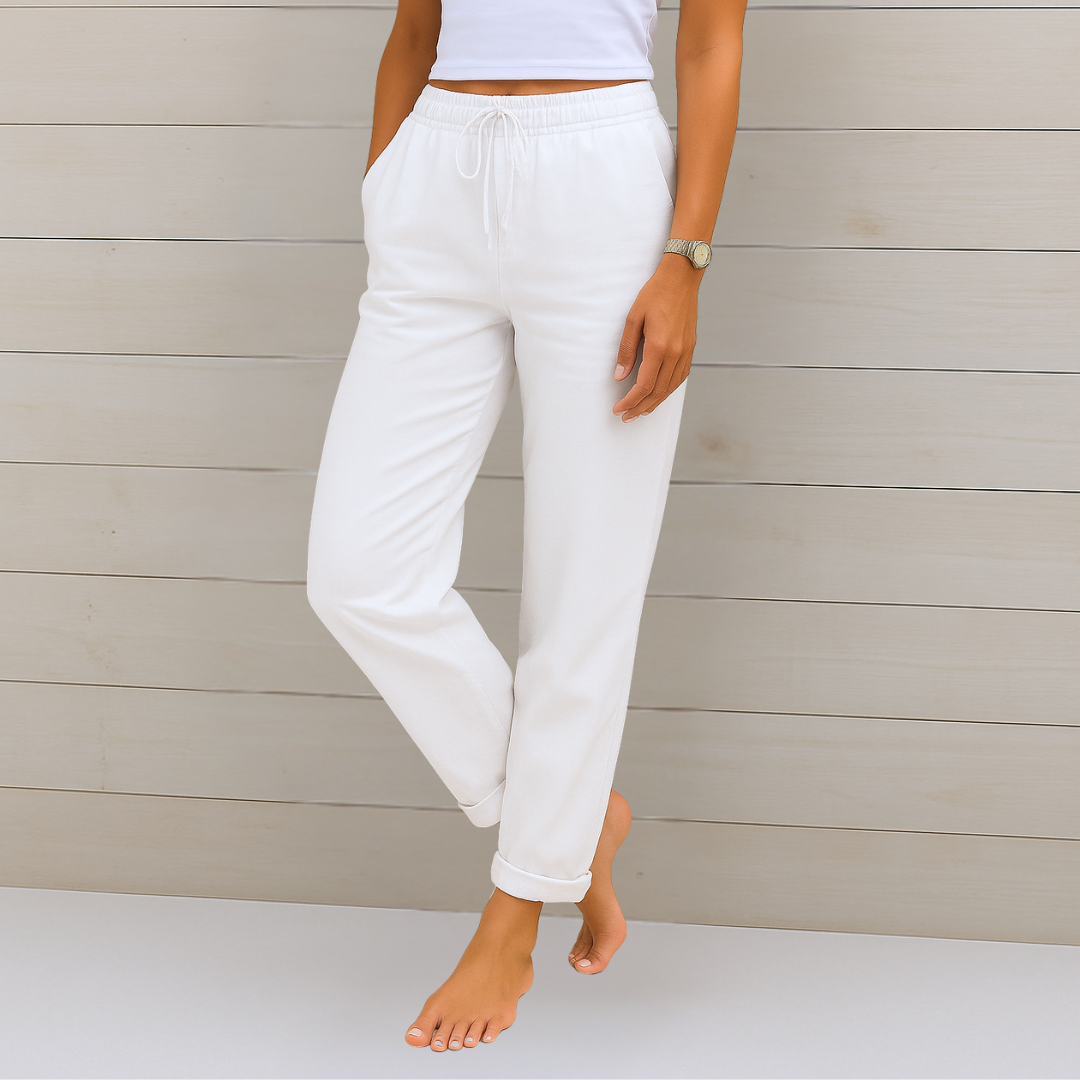 Allison – Luxury Cotton-Linen Tailored Pants