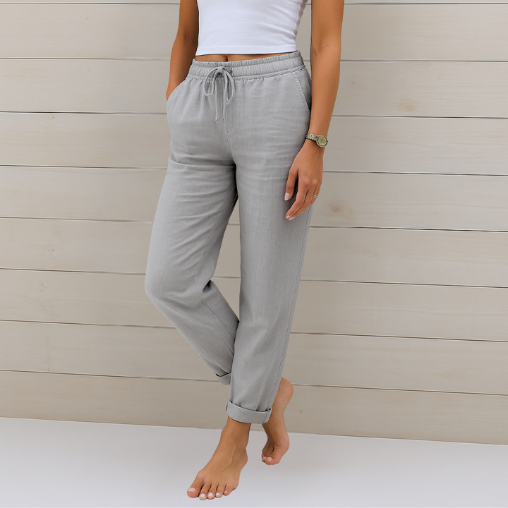 Allison – Luxury Cotton-Linen Tailored Pants