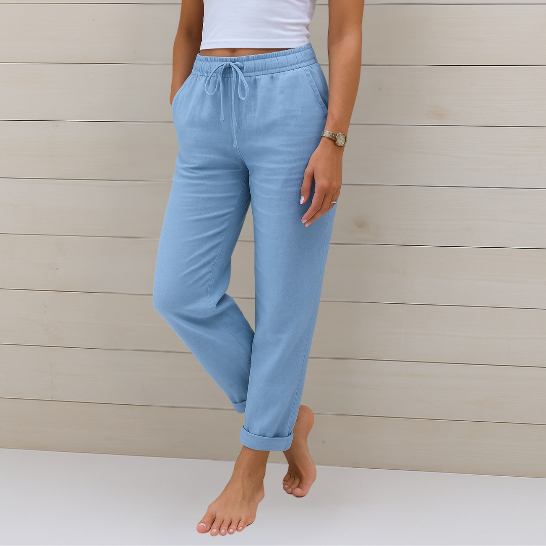 Allison – Luxury Cotton-Linen Tailored Pants