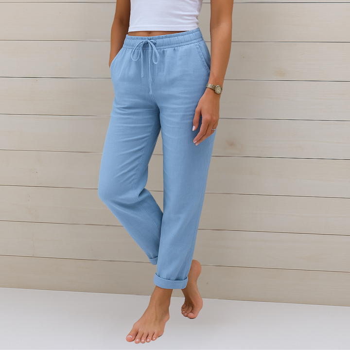 Allison – Luxury Cotton-Linen Tailored Pants