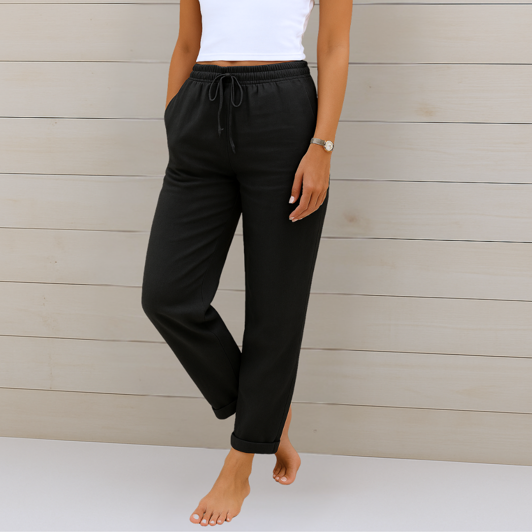 Allison – Luxury Cotton-Linen Tailored Pants