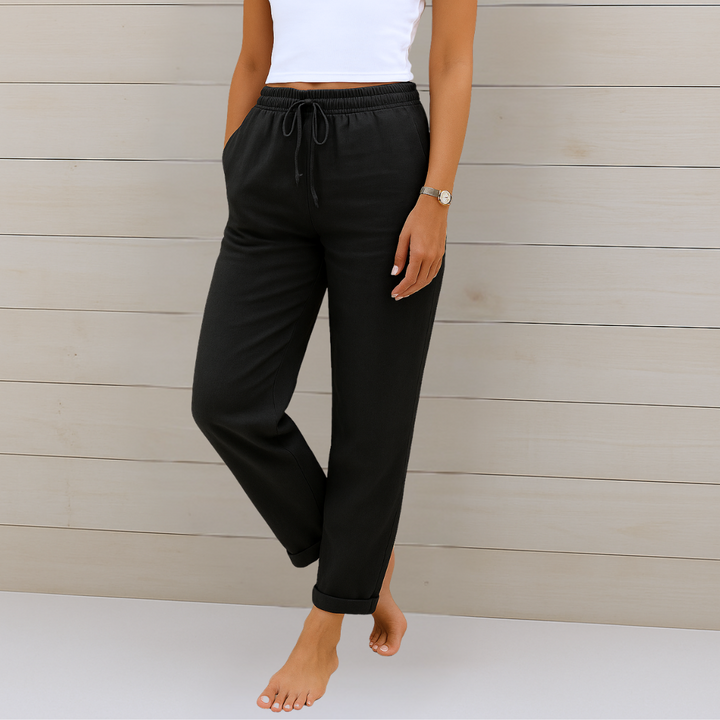Allison – Luxury Cotton-Linen Tailored Pants