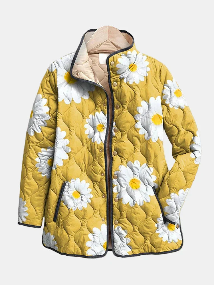 Sable | Elegant Daisy Pattern Jacket