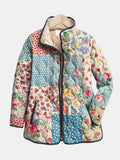 Liora | Elegant Quilted Jacket with Floral Patterns