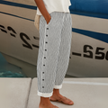 Kate | Elegant Striped Buttoned Pants