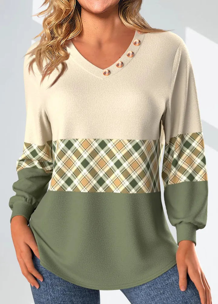 Annelie | Sweater with Checkered Pattern