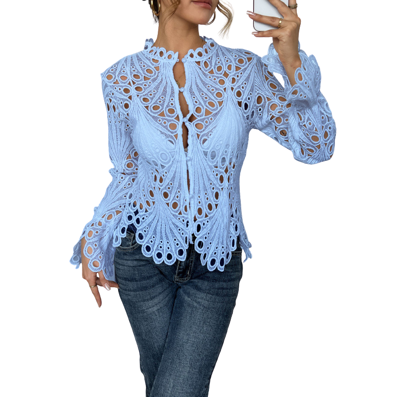 SARAH™ – Modern Blouse with Hollow Details