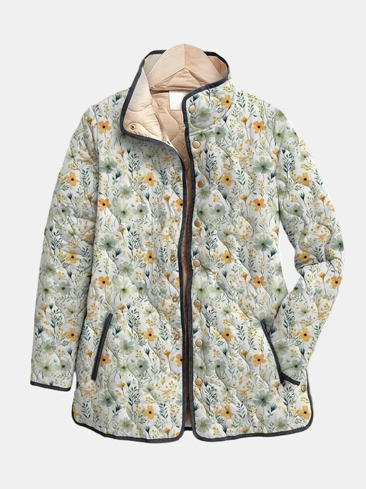 Nola | Quilted Jacket with Enchanting Floral Print