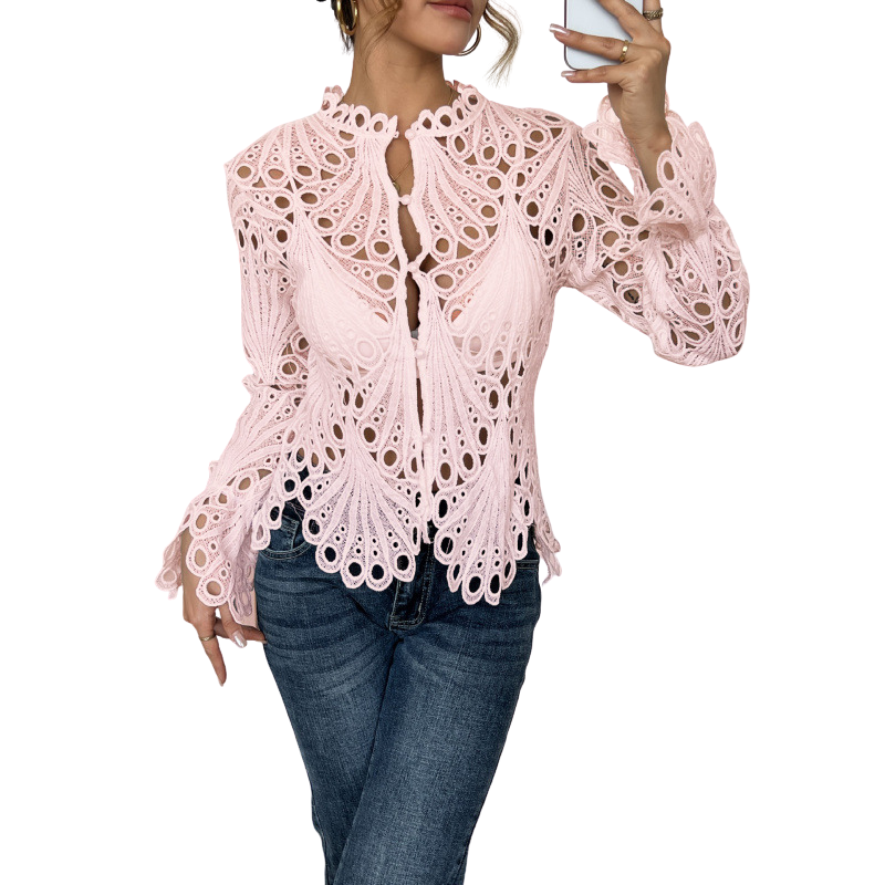 SARAH™ – Modern Blouse with Hollow Details