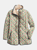 Aveline | Quilted Jacket with Retro Floral Print