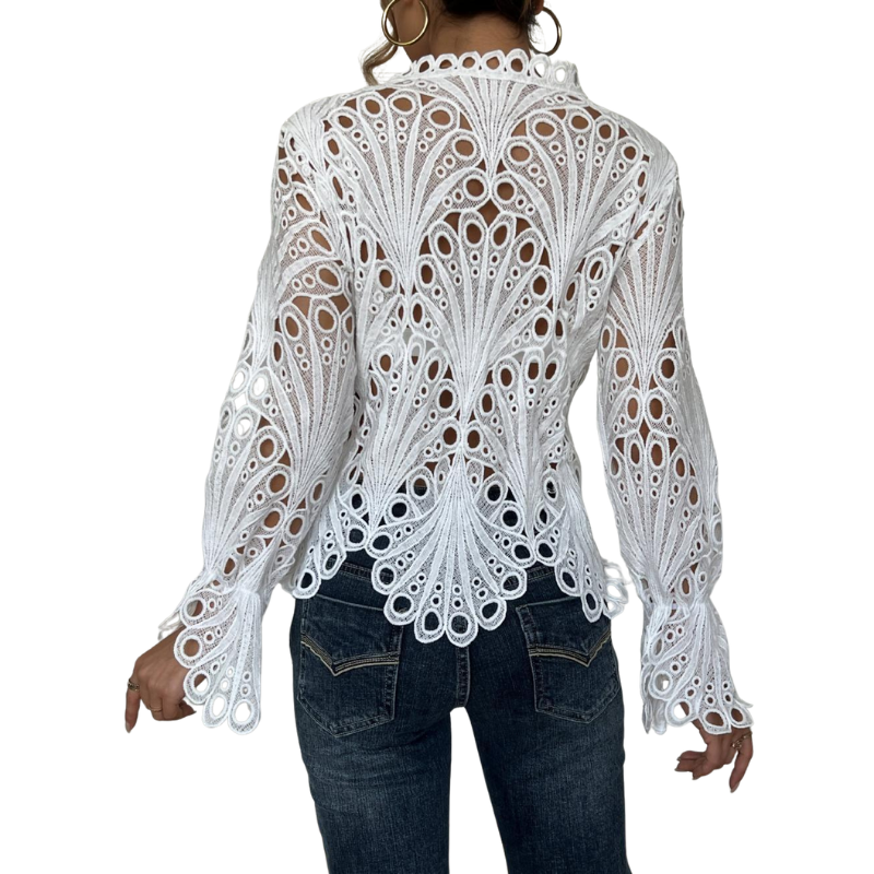 SARAH™ – Modern Blouse with Hollow Details