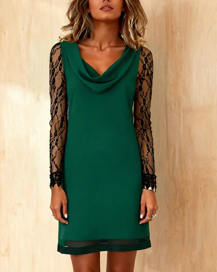 Carolina™ | Dress with Lace and Mesh Sleeves