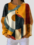 Lærke | Geometric Pattern Waffle Knit Sweater
