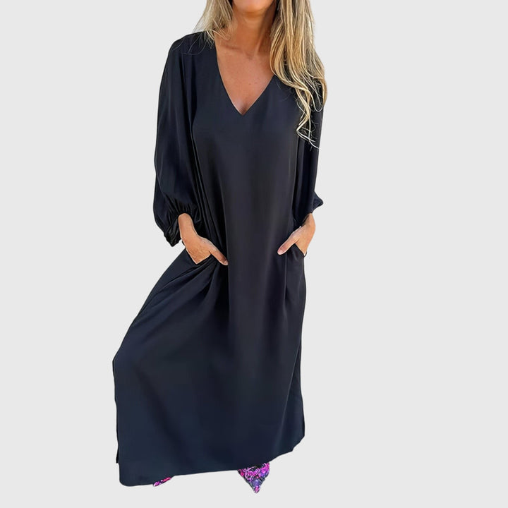 Carol™ - Long Boho Chic Dress with Pockets