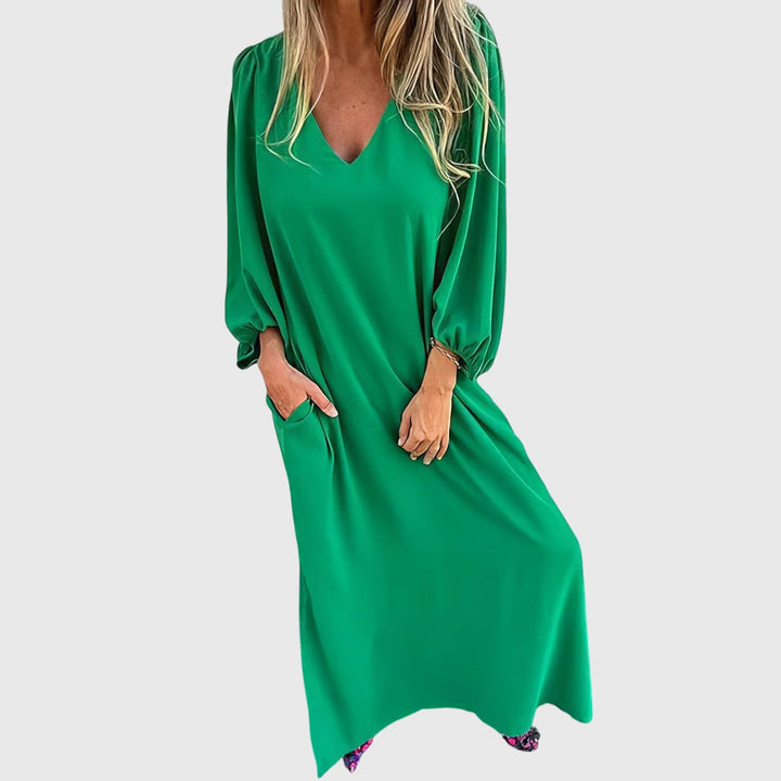 Carol™ - Long Boho Chic Dress with Pockets