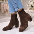 Victoria | Heeled Ankle Boots with Square Toe