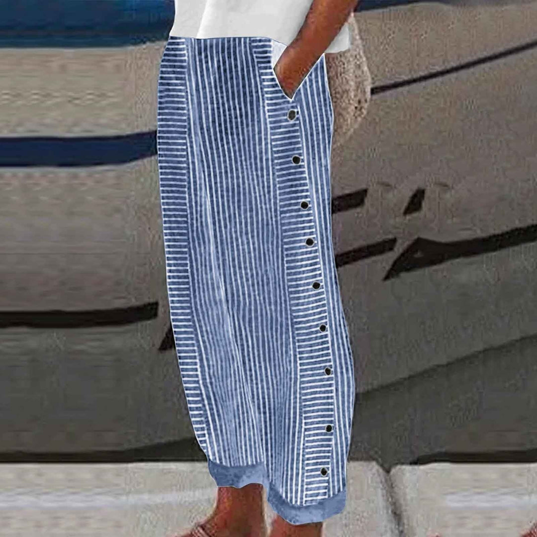Vienne – Striped Button Pants