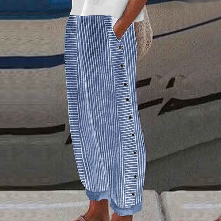 Vienne – Striped Button Pants