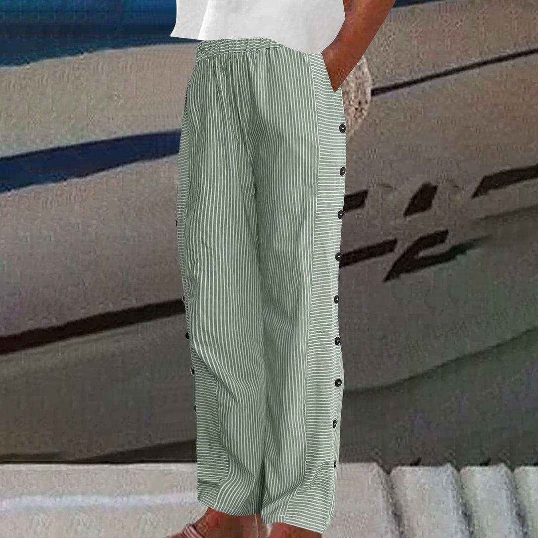Vienne – Striped Button Pants