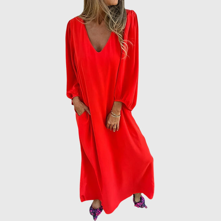 Carol™ - Long Boho Chic Dress with Pockets