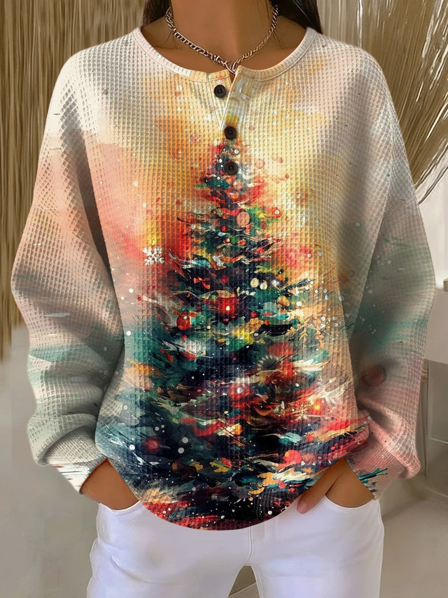Ella | Comfortable Sweater with Christmas Tree Pattern
