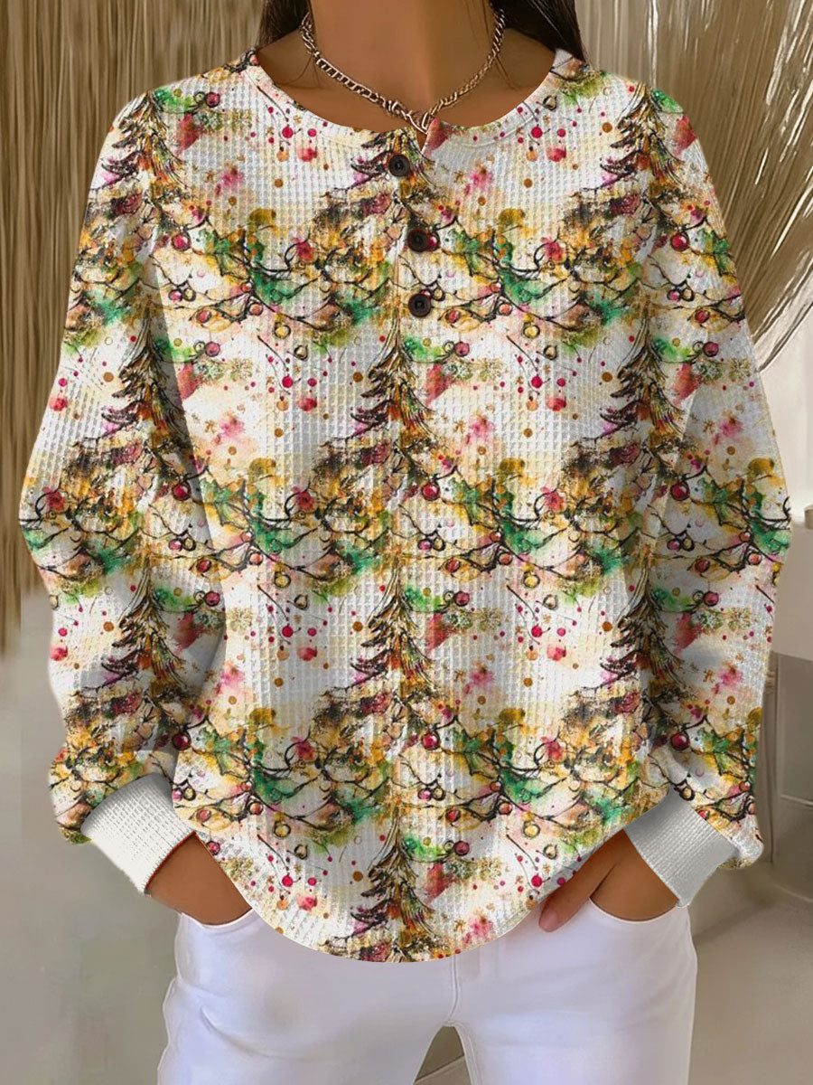 Mille | Soft Christmas Tree Pattern Sweater